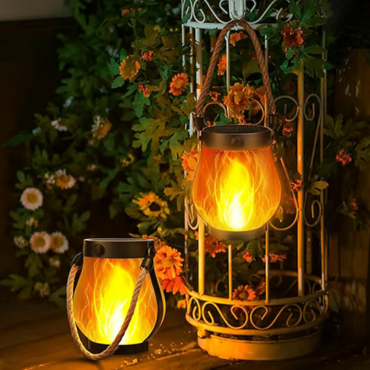 Brehn | Wasserdichte Solar-Gartenlaterne mit flackerndem Effekt – Elegante Patio- und Gartenlampe