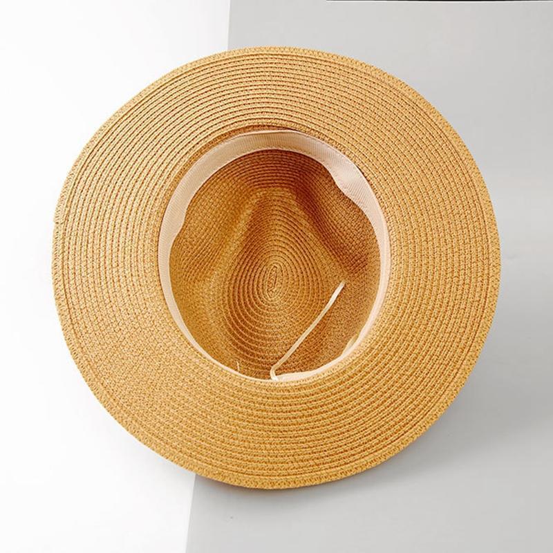 Brehn | Damen Breitkrempiger Strohhut Panama Roll Up
