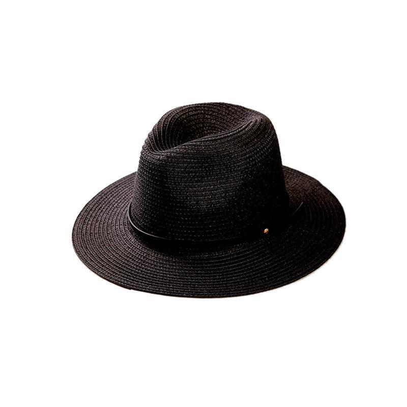 Brehn | Damen Breitkrempiger Strohhut Panama Roll Up