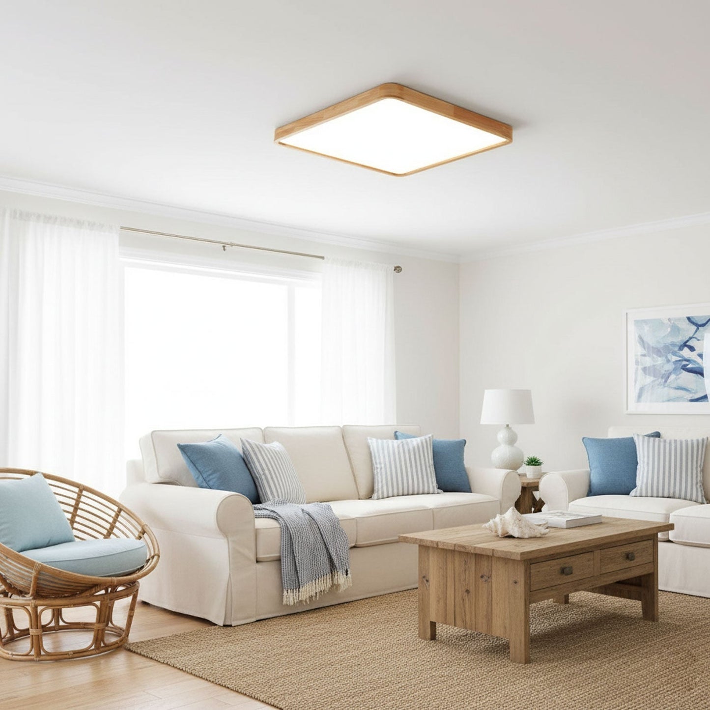 Holz Flush Mount Deckenleuchte | Brehn