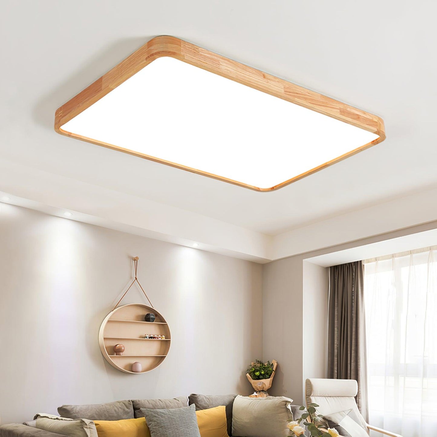 Holz Flush Mount Deckenleuchte | Brehn