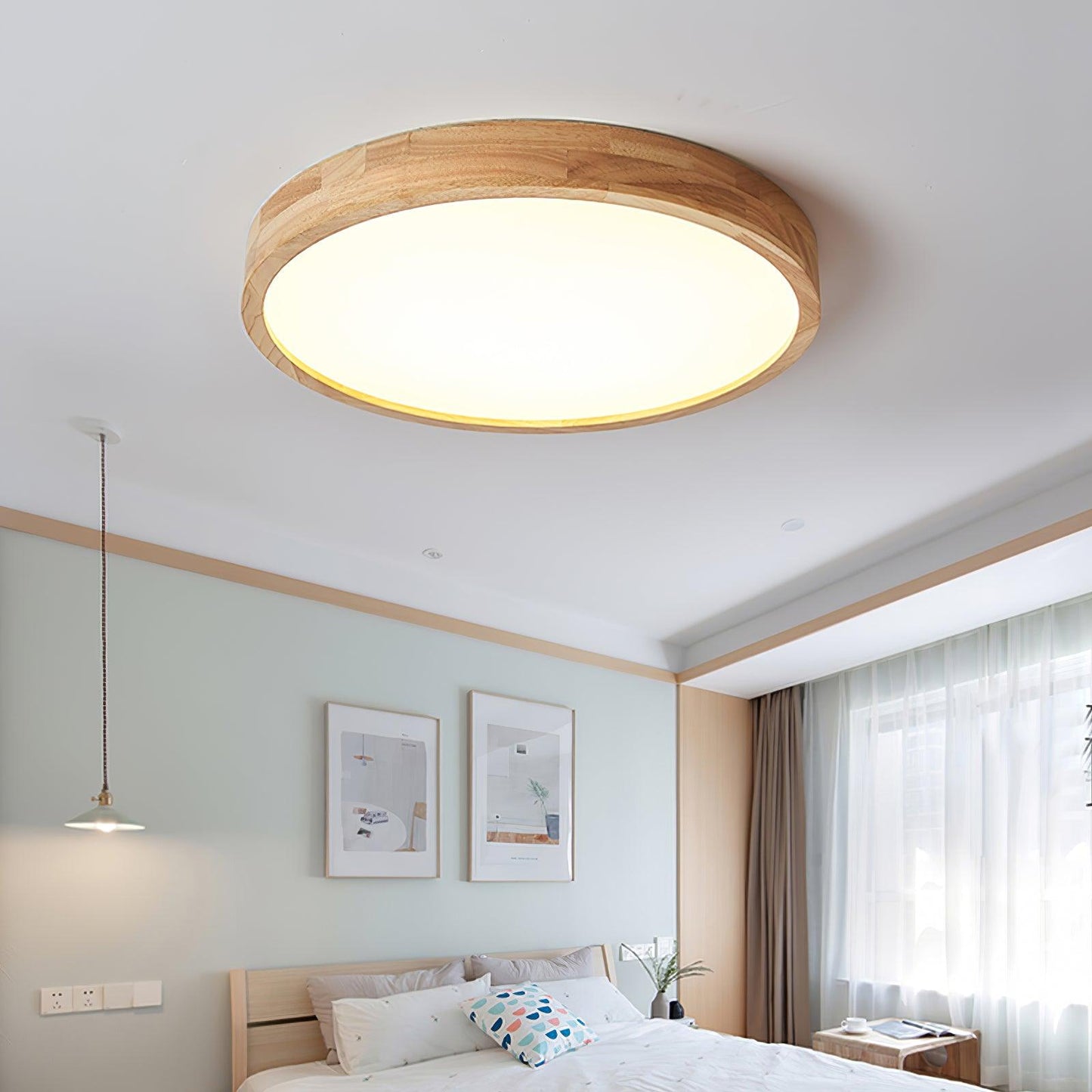 Holz Flush Mount Deckenleuchte | Brehn