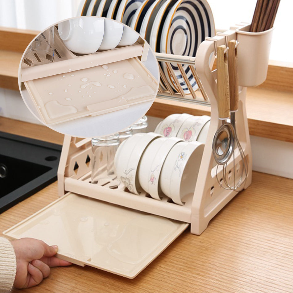 Faltbarer Geschirrorganizer – Praktischer Abtropfständer für Geschirr, Platzsparend und Einfach zu Reinigen, Perfekt für Moderne Küchen und Kleinen Raum | Brehn