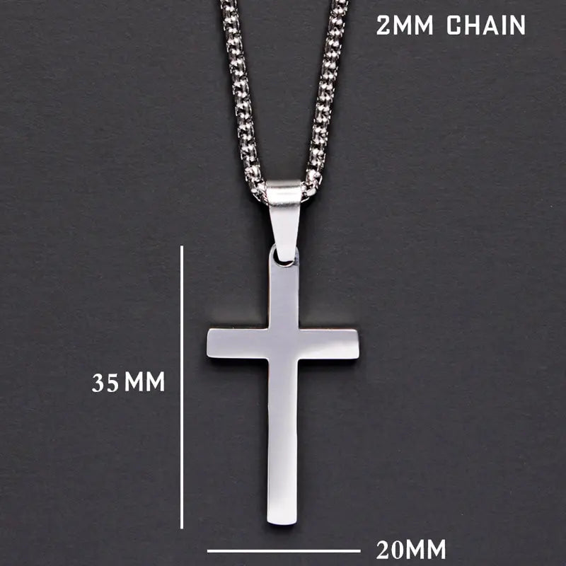 Klassische Kreuz Herren Halskette