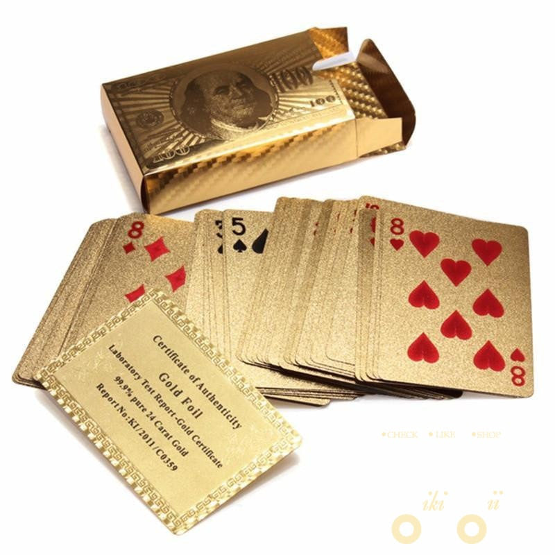 Brehn | 24K Vergoldete Spielkarte mit Holzbox