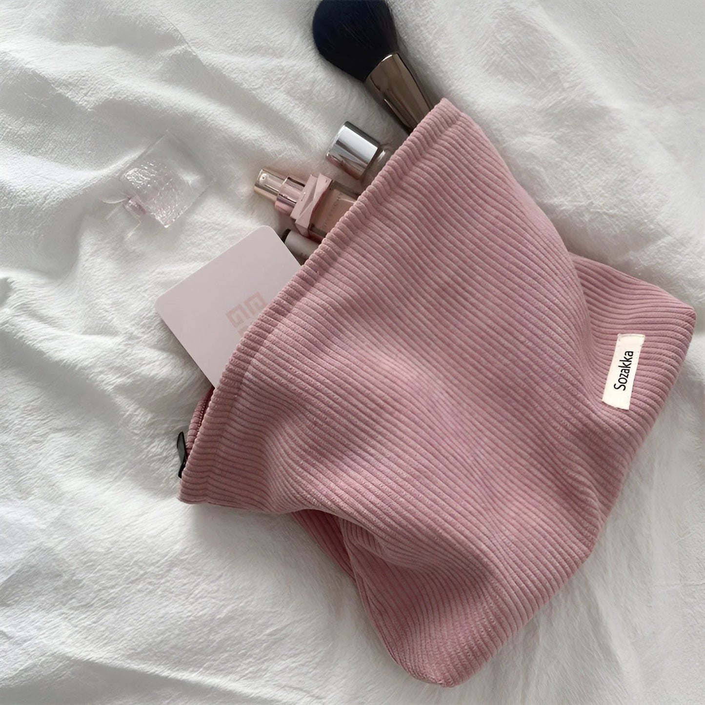 CorduroyGlam Tasche - Cord geräumige Organizer-Tasche für Kosmetik | Brehn