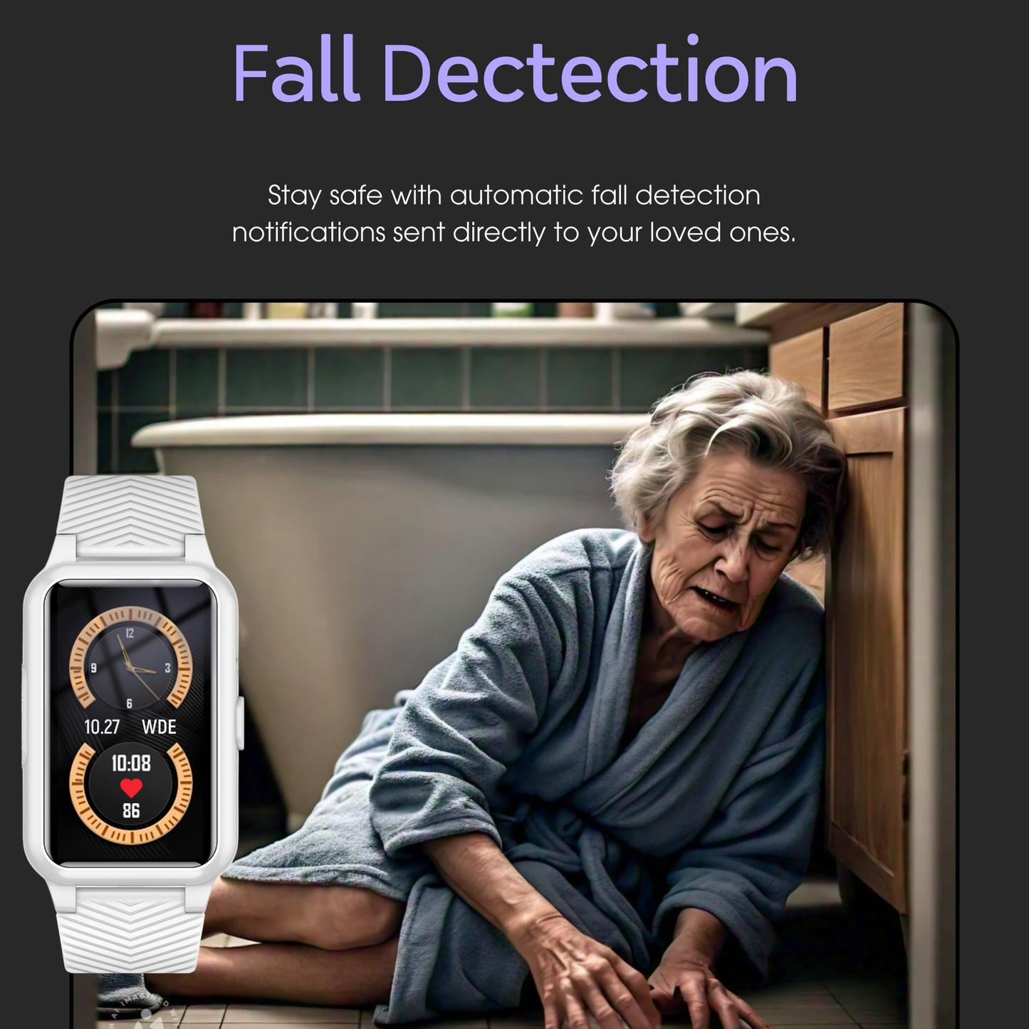 Senior Safety Watch mit Sturzdetektion und GPS – Smart Care Smartwatch | Brehn