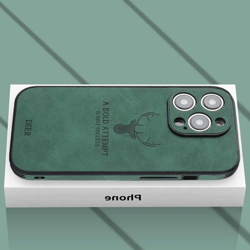 Brehn | Deer - Luxuriöse Leder-iPhone-Hülle mit stilvollem Design und stoßfestem Schutz