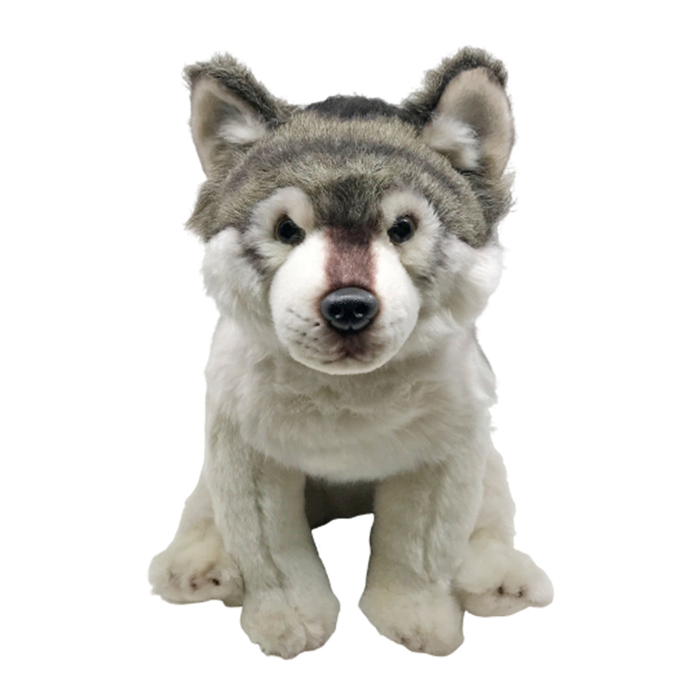 Grauer Wolf Plüschtier