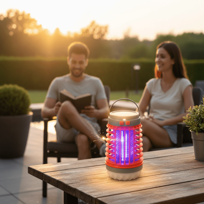 2-in-1 Solar-Mückenvernichterlampe & Außenlaterne