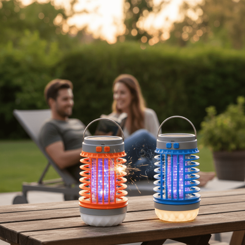 2-in-1 Solar-Mückenvernichterlampe & Außenlaterne