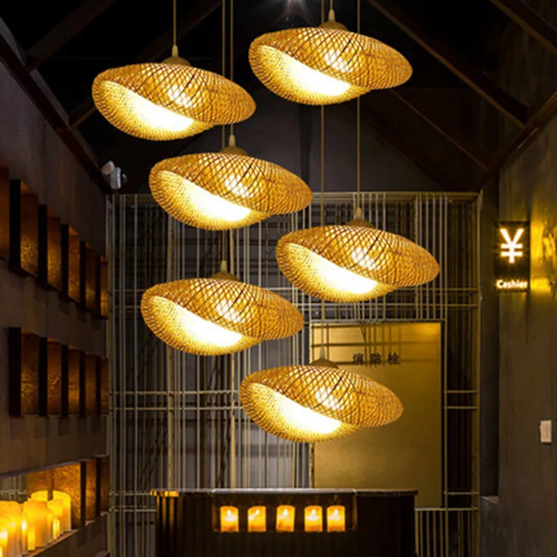 Handgefertigte Rattan-Pendelleuchte | Natürliches Licht für Wohn- und Esszimmer | Gemütlicher Boho-Stil