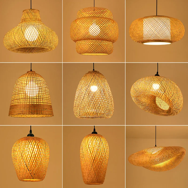 Handgefertigte Rattan-Pendelleuchte | Natürliches Licht für Wohn- und Esszimmer | Gemütlicher Boho-Stil