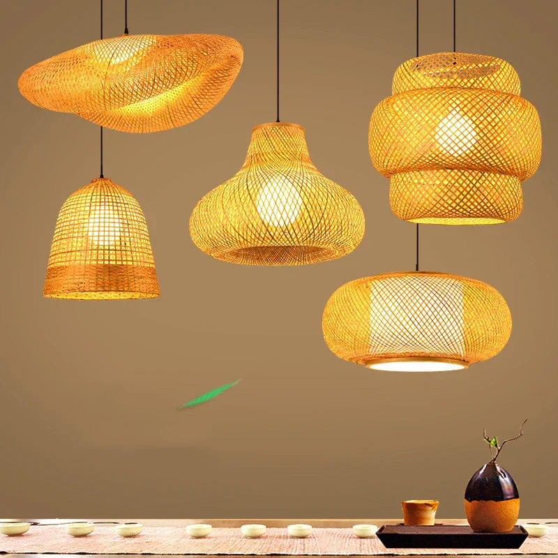 Handgefertigte Rattan-Pendelleuchte | Natürliches Licht für Wohn- und Esszimmer | Gemütlicher Boho-Stil