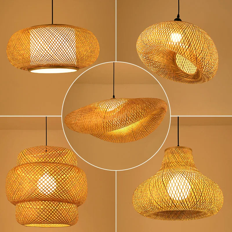 Handgefertigte Rattan-Pendelleuchte | Natürliches Licht für Wohn- und Esszimmer | Gemütlicher Boho-Stil