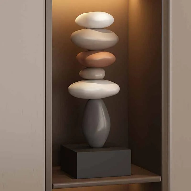 Zen Stein Stapel Ästhetische Wohnkultur