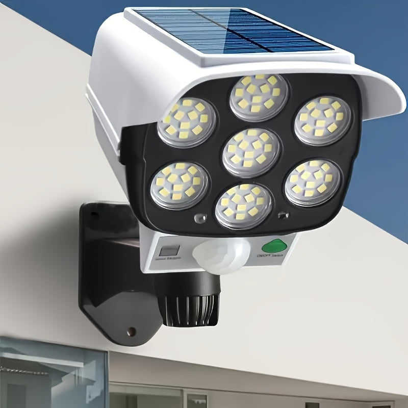 Brehn | Outdoor LED-Spotlight mit Bewegungssensor – Betrieben mit Solarenergie, Wetterfest