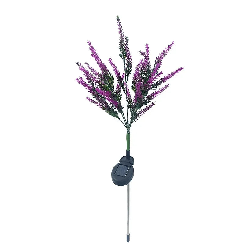Solar LED Gartenblumen Leuchten - Dekorative Lavendel Außenleuchten für Garten und Terrasse, wasserdicht, energieeffizient | Brehn