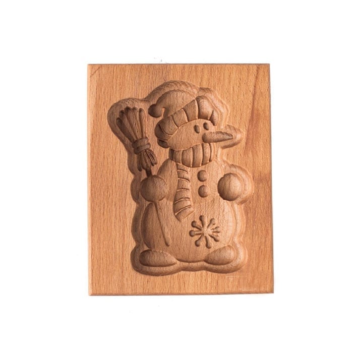 Keksausstecher-Set aus Holz | Gravierte Gebäckstempel | Lebkuchen- und Kekspresse
