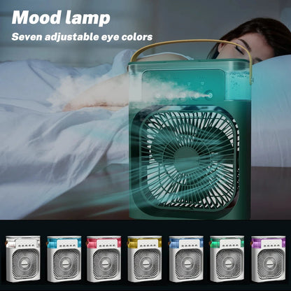 3-in-1 tragbarer Luftkühler mit Luftbefeuchter und LED-Nachtlichtern | Brehn