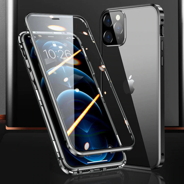Brehn | Magnetisches gehärtetes Glas doppelseitig geeignet für iPhone