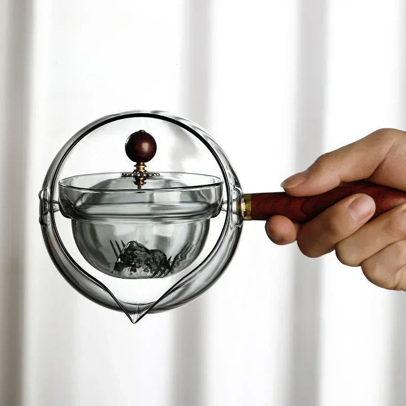 Rotary Glas Teekanne mit Sieb. | Brehn