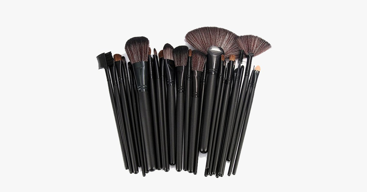 Schwarzes Make-up-Pinselset mit 32 Pinseln und Etui – Ein wahrer Retter für jedes Make-up