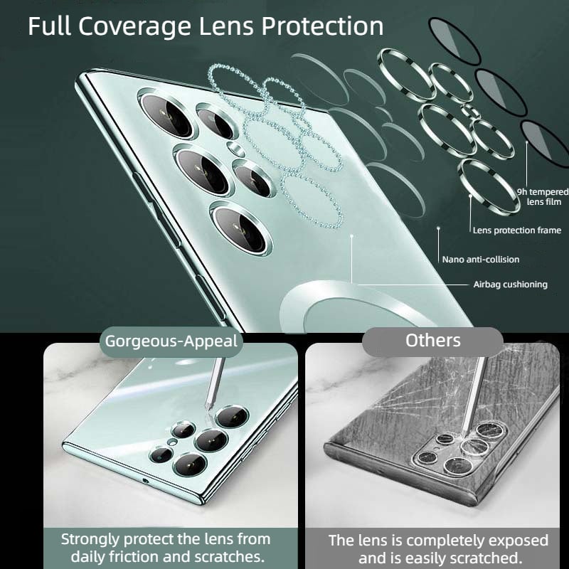 Transparente Luxus-Beschichtung Magnetische Hülle für Samsung