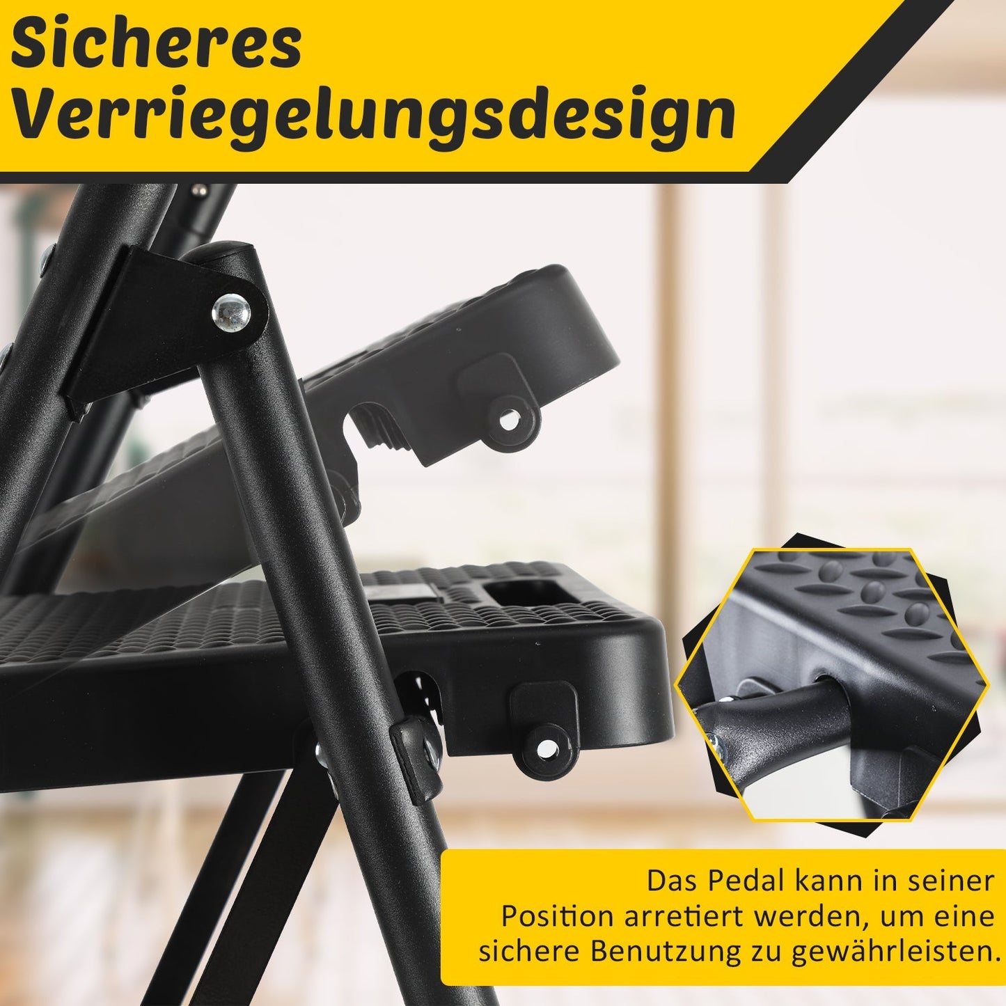 Klappbar Leiter 4-Stufen/5-Stufen mit abnehmbaren Armlehnen | Brehn