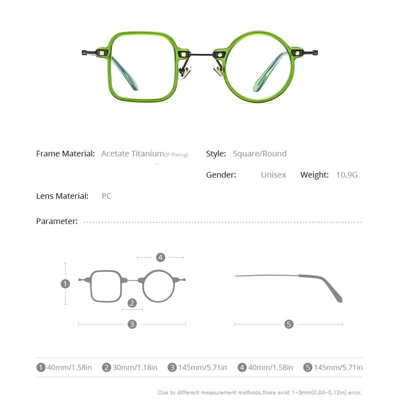 VIvolux | Unregelmäßige Form Geeky Titanbrille