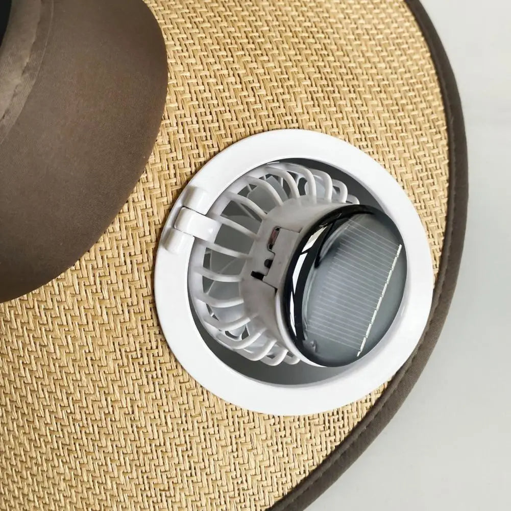 Breiter Rand Sonnenhut mit solarbetriebenem Ventilator | Brehn