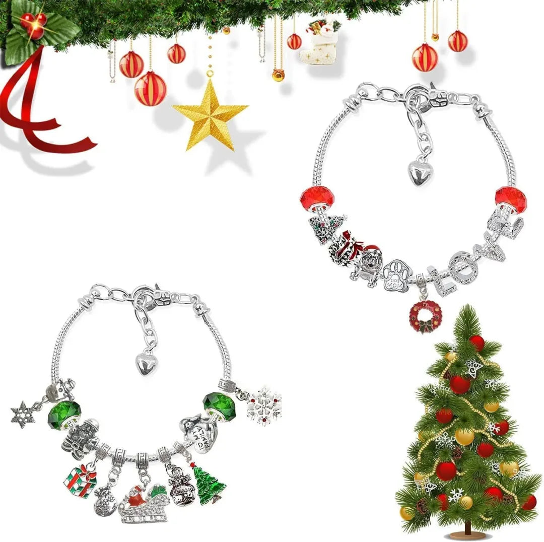 DIY Weihnachts-Adventskalender Armbänder Set