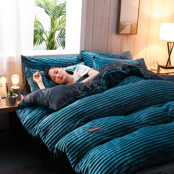 Verdickte Corduroy Samt Bettwäsche Set