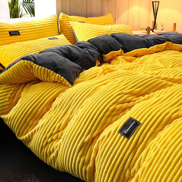 Verdickte Corduroy Samt Bettwäsche Set