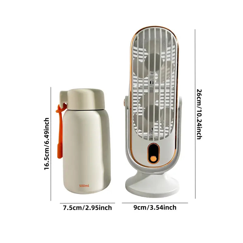 Tragbarer Mini-Luftkühler mit USB-Ladung – 5 Geschwindigkeiten & 720° Drehung | Brehn