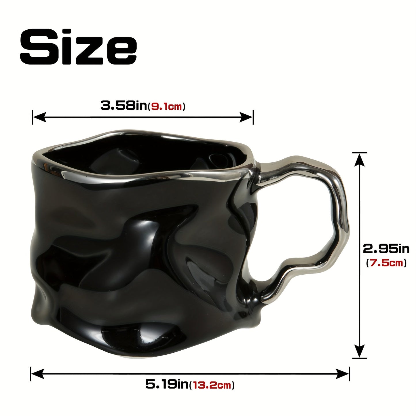 CreArt Becher – Handgemachte Keramiktasse mit einzigartigem zerknitterten Design | Brehn