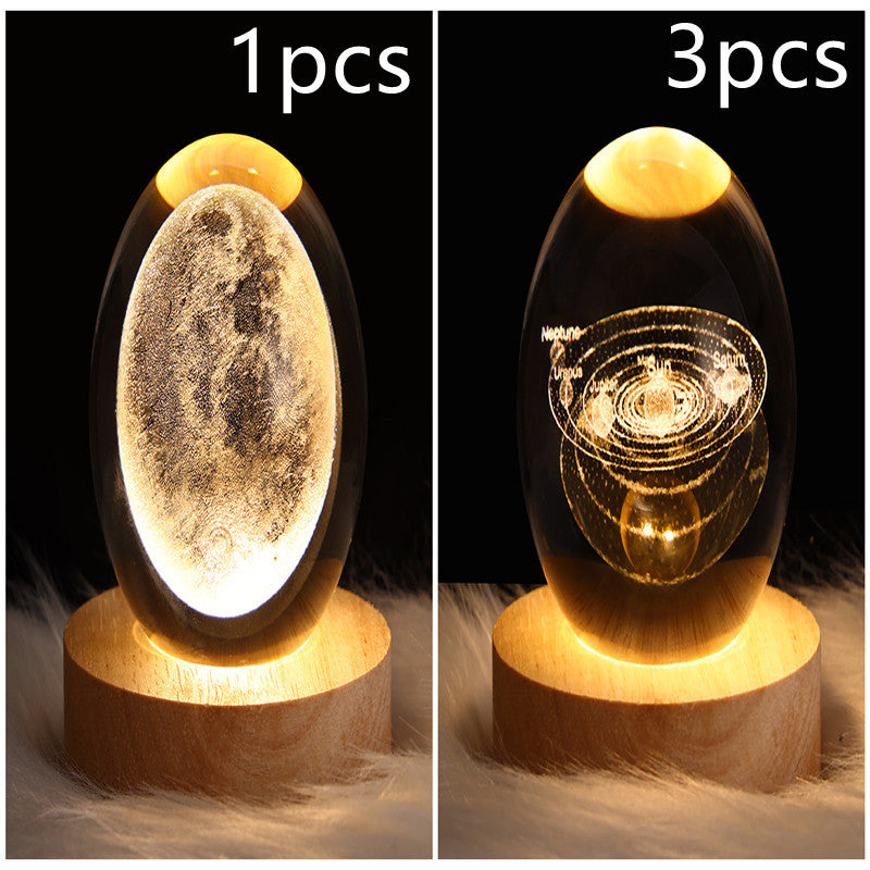 3D Galaxy Kristallkugel LED Nachtlicht | Brehn
