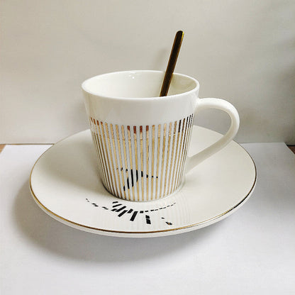 Bewegte Spiegelung, kreative Kaffeetasse, Spiegelreflexion, Kaffeebecher