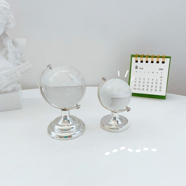 Kristall Transparente Miniatur Glas Erdkugel