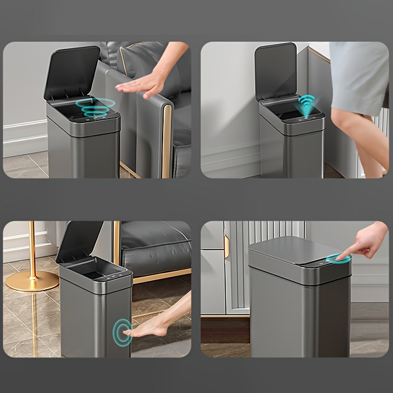 Set von 2 Smart Sensor Mülleimern – Berührungslos und Kompakt (Schwarz) | Brehn