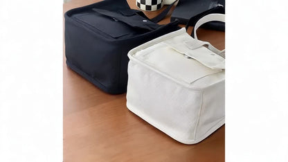 UrbanEase Canvas Slingbag – Weiße Schultertasche mit Magnetic Closure und verstellbarem Riemen | Brehn
