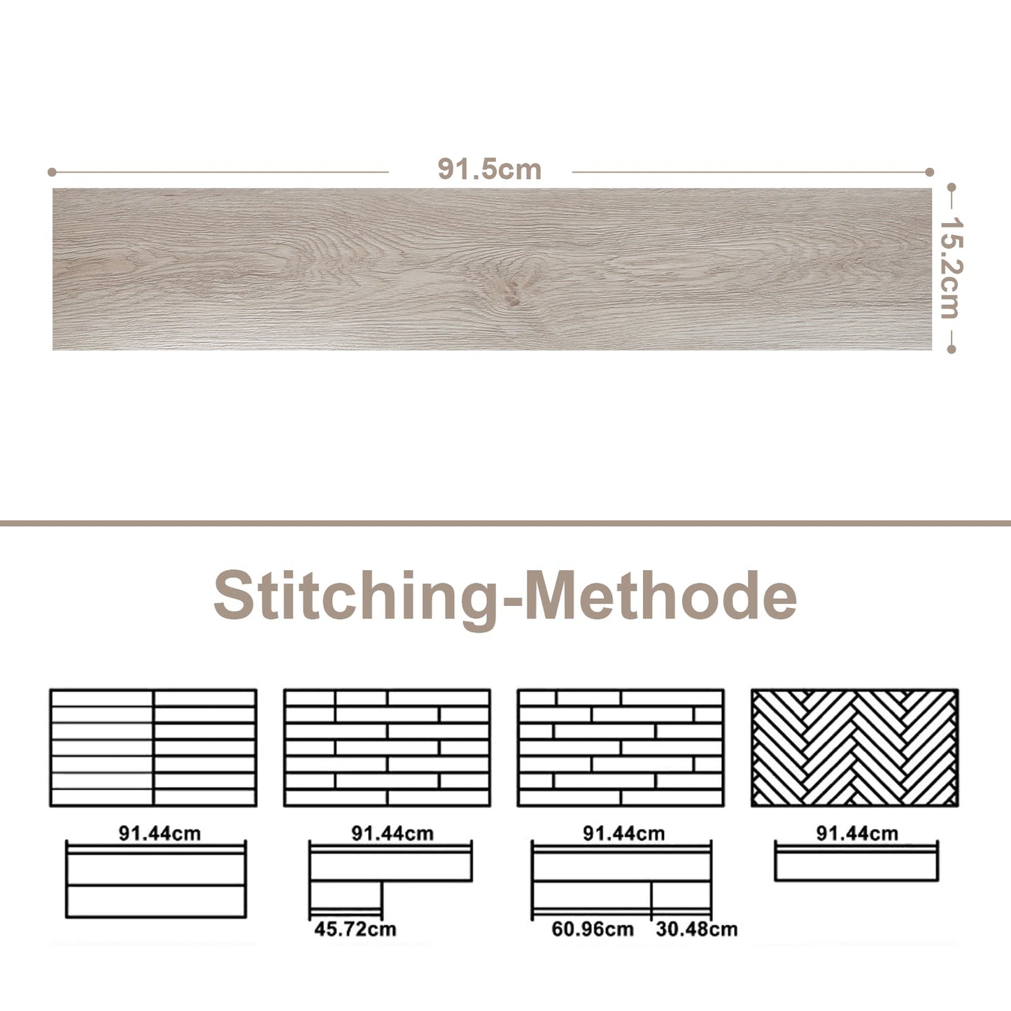 PVC Bodenbelag Selbstklebend Vinylboden 1.5mm Dicke | Brehn
