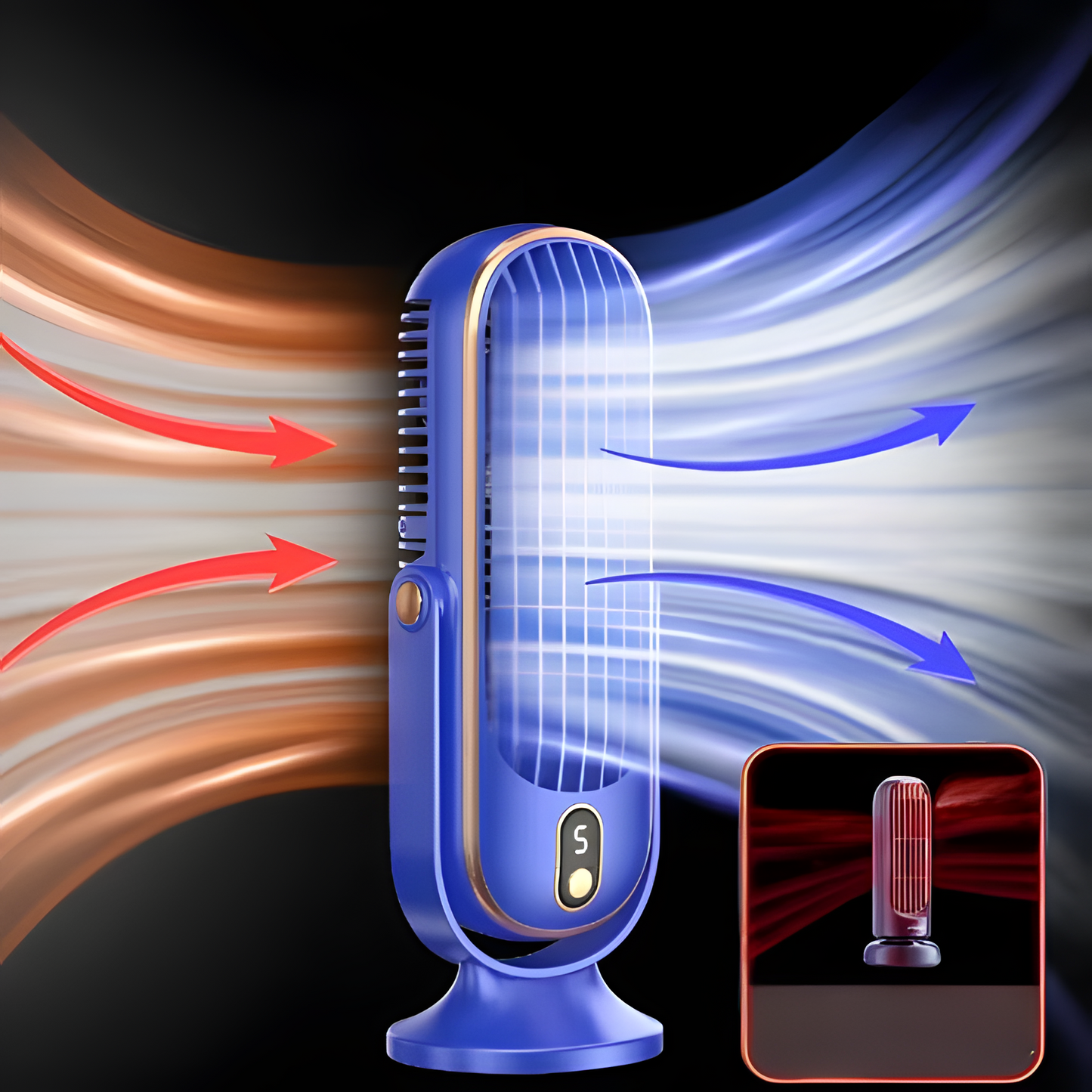 Kompakter Hochleistungs Tragbarer Schreibtischventilator - USB Aufladbar | Brehn