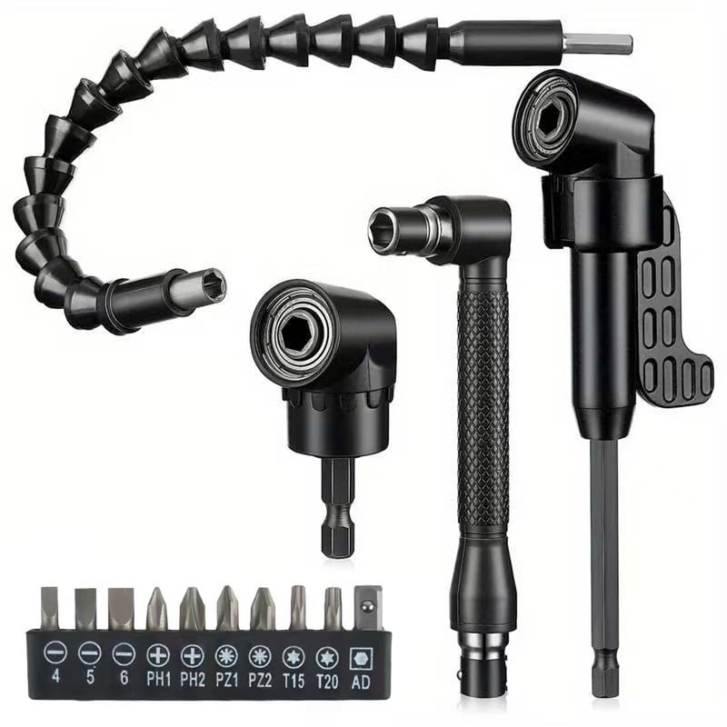 Bohrmaschinen-Winkelaufsatz mit Zubehör-Set | Brehn