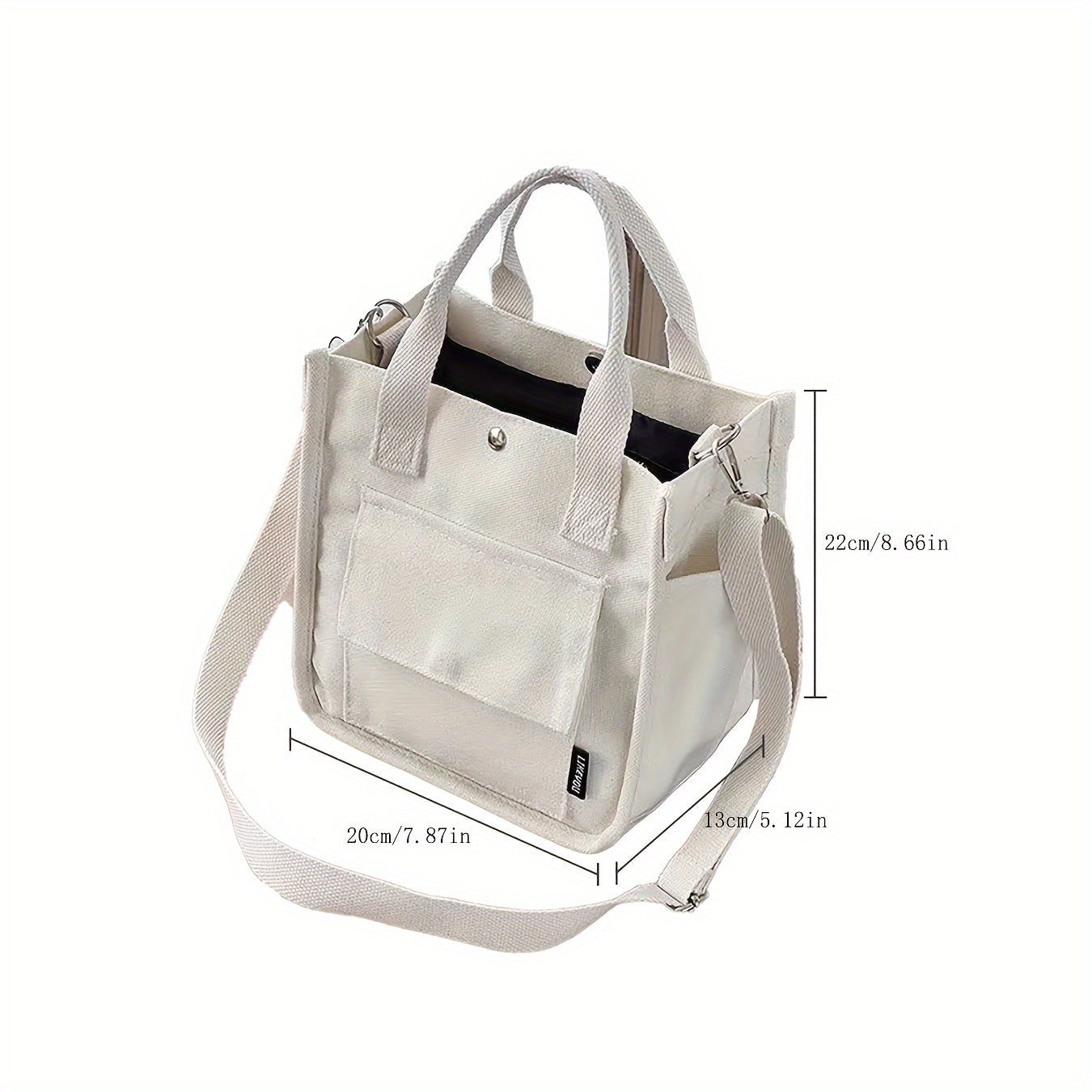 UrbanEase Canvas Slingbag – Weiße Schultertasche mit Magnetic Closure und verstellbarem Riemen | Brehn