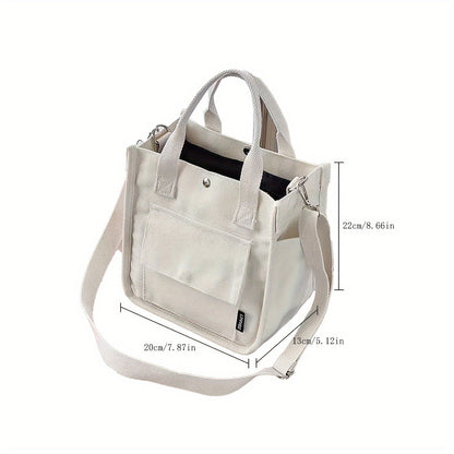 UrbanEase Canvas Slingbag – Weiße Schultertasche mit Magnetic Closure und verstellbarem Riemen | Brehn