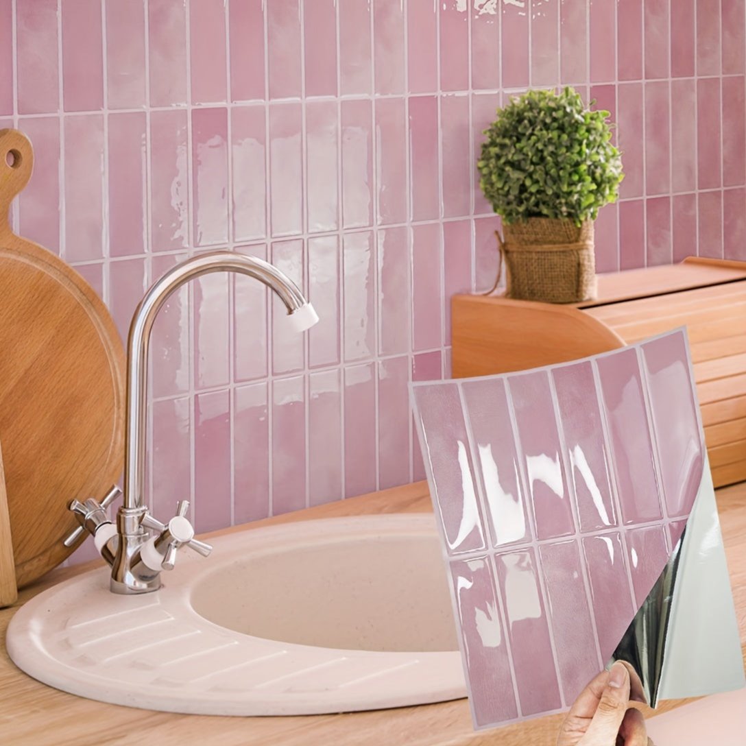 Selbstklebende 3D-Wandfliesenpaneele für Küche und Badezimmer | Brehn