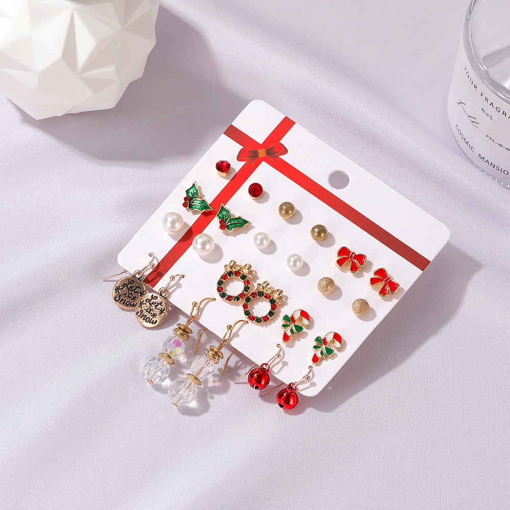 Brehn | Neues Feiertags-Set Ohrringe Santa Tropfend