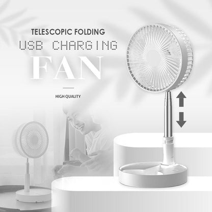 Wiederaufladbarer, faltbarer USB-Teleskopventilator – leise, 180° einstellbar, 4 Geschwindigkeitsstufen, tragbar ✨ | Brehn