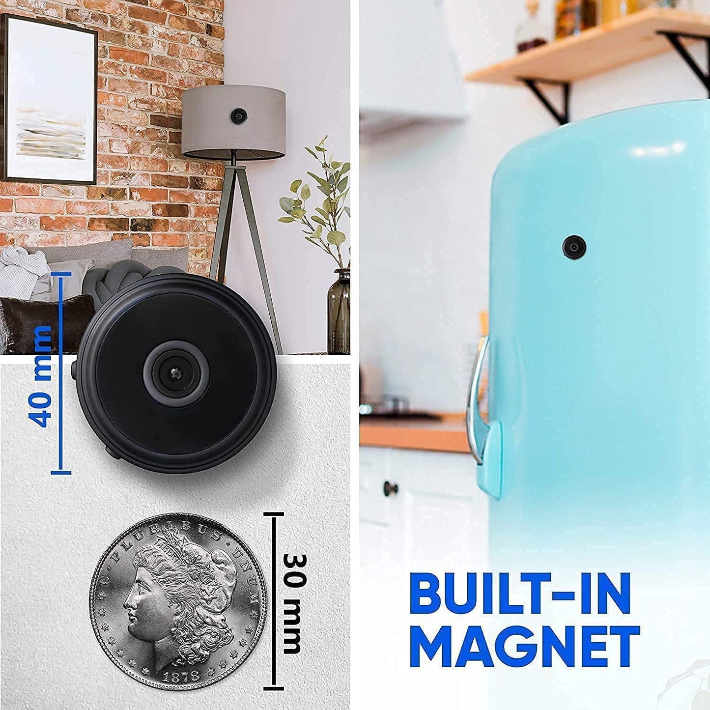 Brehn | Mini Wireless Magnetkamera mit Audio- und Video-Live-Übertragung